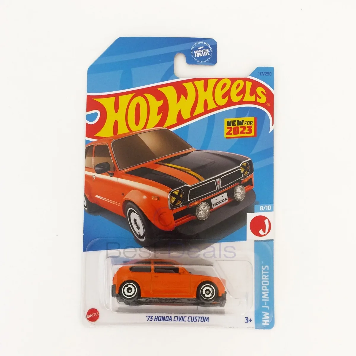 HW J-IMPORTS - `73 HONDA CIVIC CUSTOM ORANGE