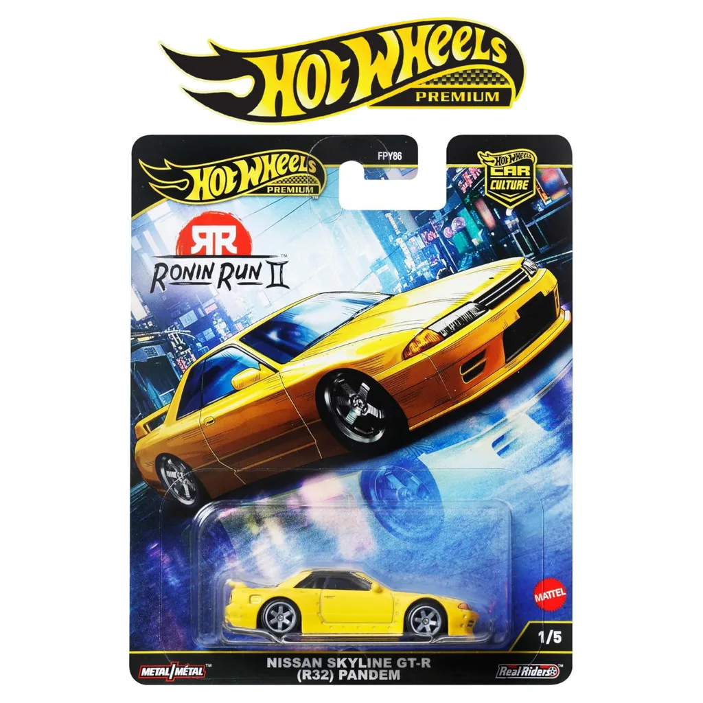 HW PREMIUM NISSAN SKYLINE GT-R (R32) PANDEM YELLOW