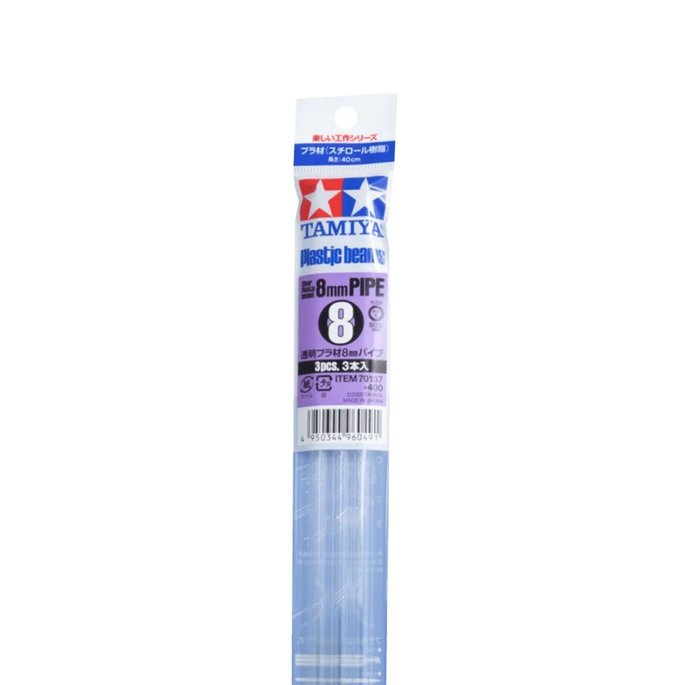 TAMIYA BEAM CLEAR PIPE 8MM 3PCS 70137