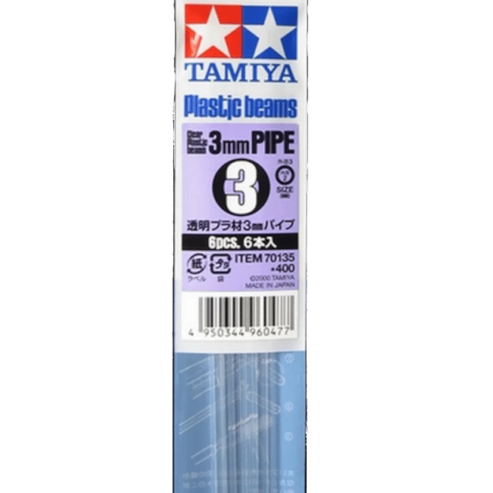 TAMIYA BEAM CLEAR PIPE 3MM 6PCS 70135