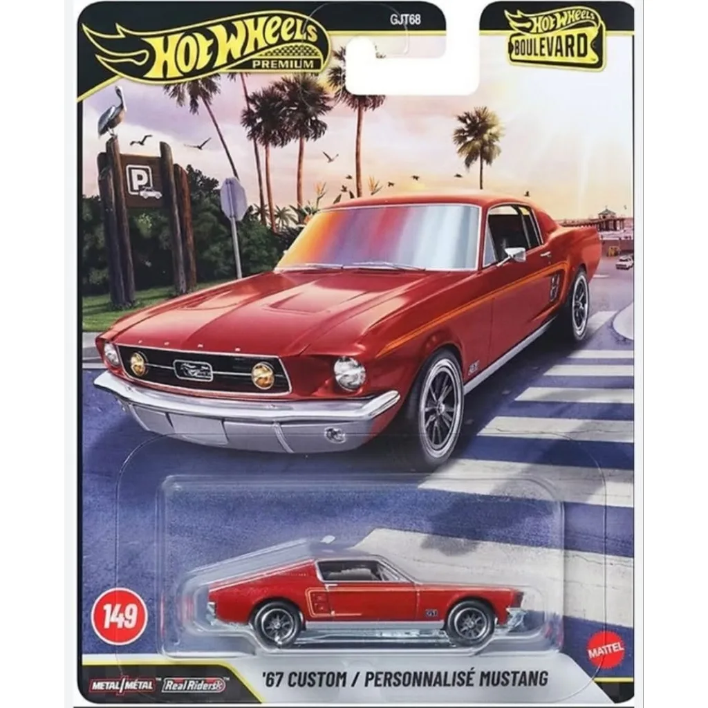 HW PREMIUM BOULEVARD - '67 CUSTOM / PERSONNALISE MUSTANG RED