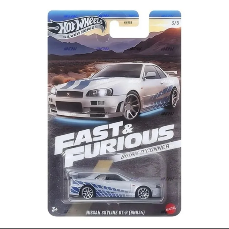 HW F&F BRIAN O'CONNER - NISSAN SKYLINE GT-R (BNR34) SILVER