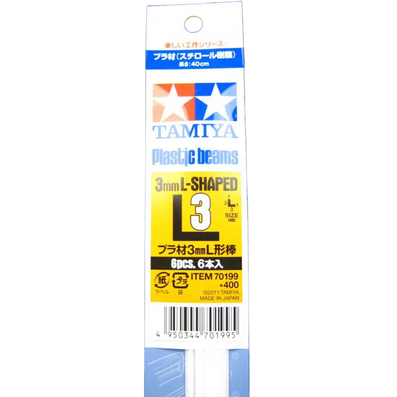 TAMIYA PLASTIC BEAM L SHAPED 3MM 6PCS 70199