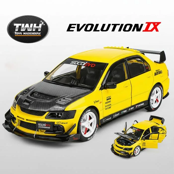 THW DIECAST MITSUBISHI LANCER EVO 9 1:4 - YELLOW