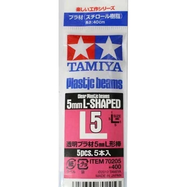 TAMIYA BEAMS L SHAPED CLEAR 5MM 5PCS 70205